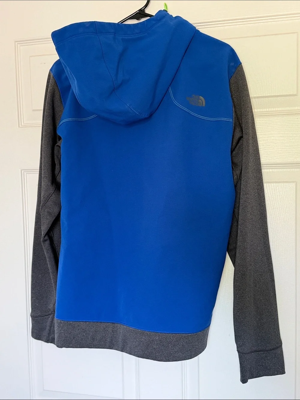 The North Face Royal Blue and Gray Full‑Zip Hooded Jacket